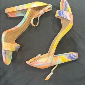 JustFab Multicolor Tie-Dye Heels